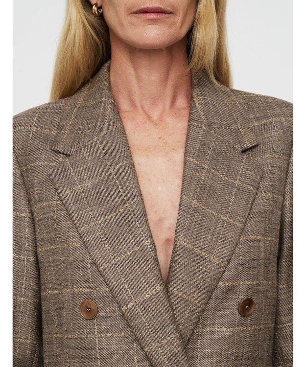 JOSEPH ウールバンブー　ダブルブレステッドジャケット Escargot Mel