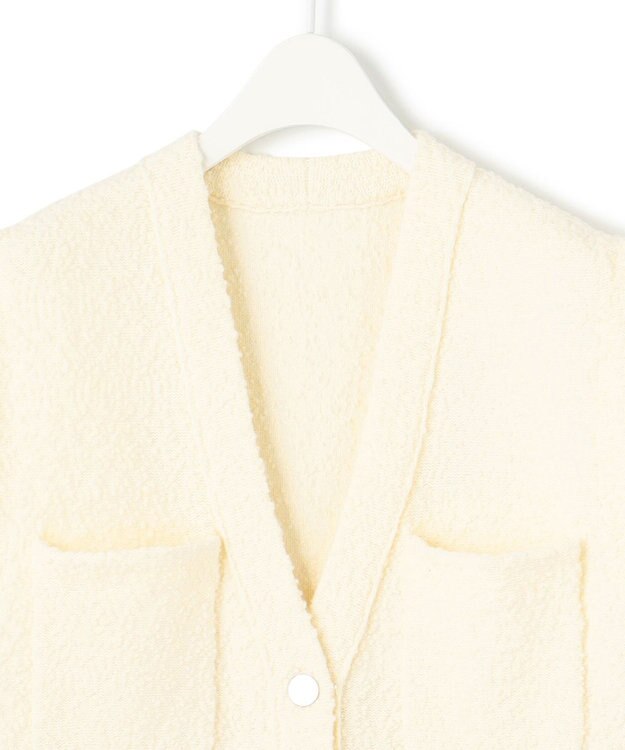 ICB L ブークレツイード ニットジレ オフホワイト系