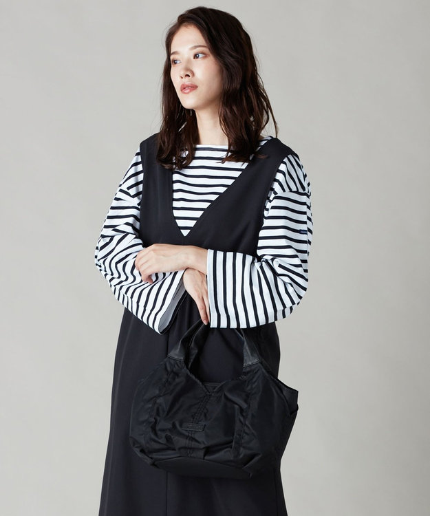 Y'SACCS リサイクルナイロン　ふんわりトート　Sサイズ ブラック