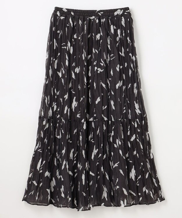 ANY アートドットプリントスカート スレートベース