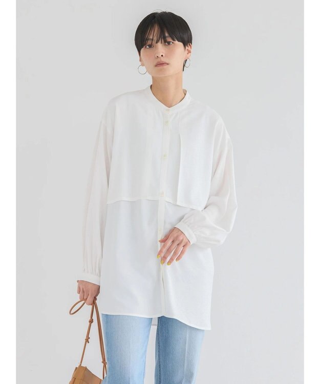 AMERICAN HOLIC サラックールレイヤードシャツチュニック Ivory
