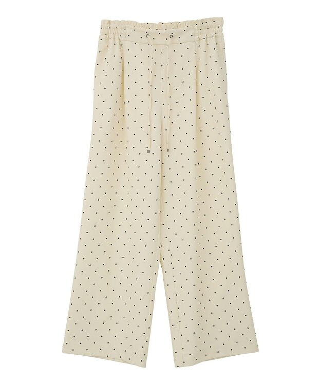 earth music&ecology リラックスドットパンツ Ivory