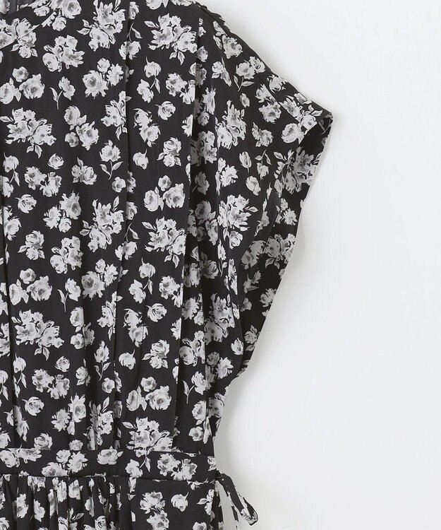 組曲 ギャザーライトデシン ワンピース スプレーブラック系5