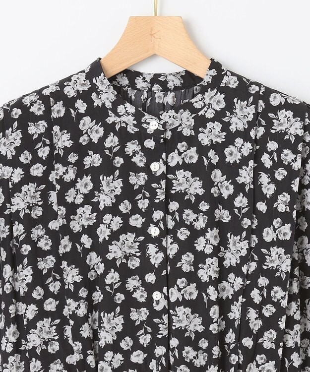 組曲 ギャザーライトデシン ワンピース スプレーブラック系5