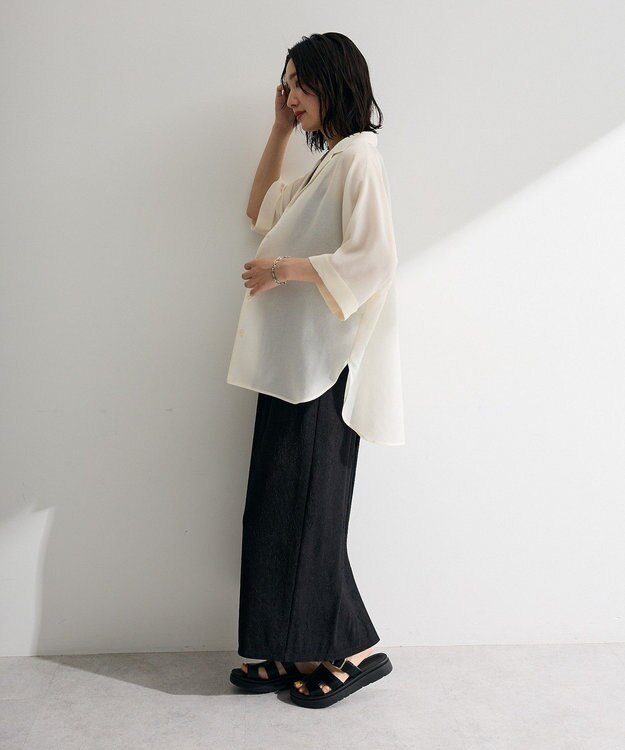 Green Parks 【WEB限定】開襟シアージャケット風シャツⅡ Gray