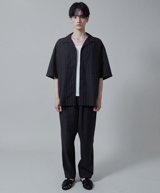 WEGO 【ユニセックス着用アイテム/手洗い可/SETUP可/ウエストゴム】リネンレーヨンイージーパンツ ダークグレー