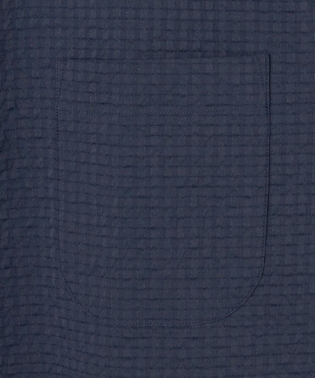 GOTAIRIKU リラックスシルエット【高通気性/吸水速乾】ドッツエアー クールマックスサッカーシャツ ネイビー系