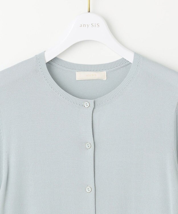 ANY SIS 【接触冷感 / UVケア】ハーフスリーブ カーディガン 【WEB限定】ミント