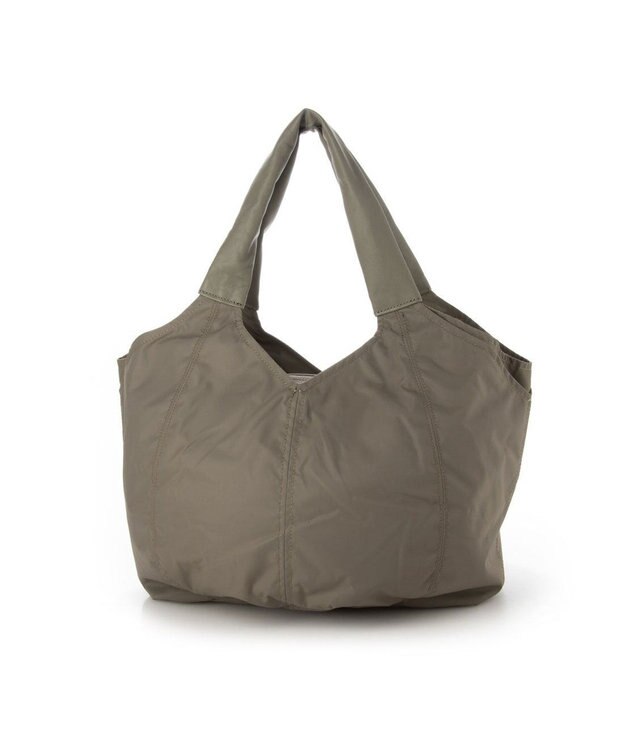 Y'SACCS リサイクルナイロン　ふんわりトート　Mサイズ グレージュ