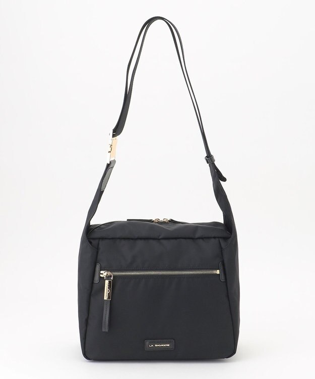 LA BAGAGERIE メタルバックル　ボックスショルダー　Sサイズ ブラック