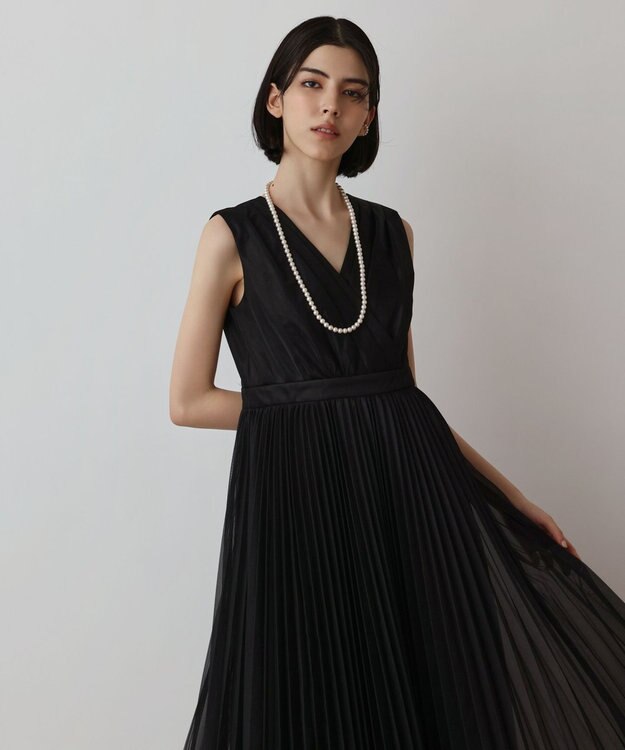 GRACE CONTINENTAL ブライトメッシュワンピース ブラック