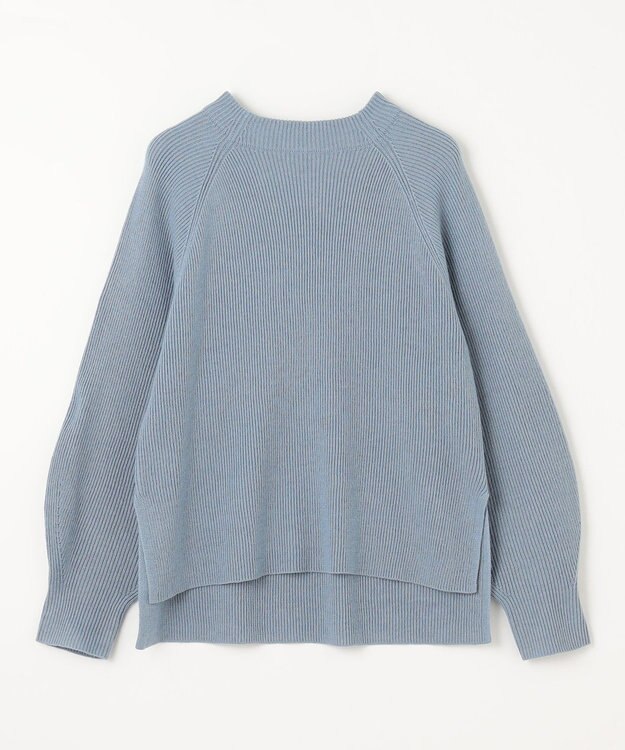 ANY ウールブレンドバルーンスリーブニット ブルー
