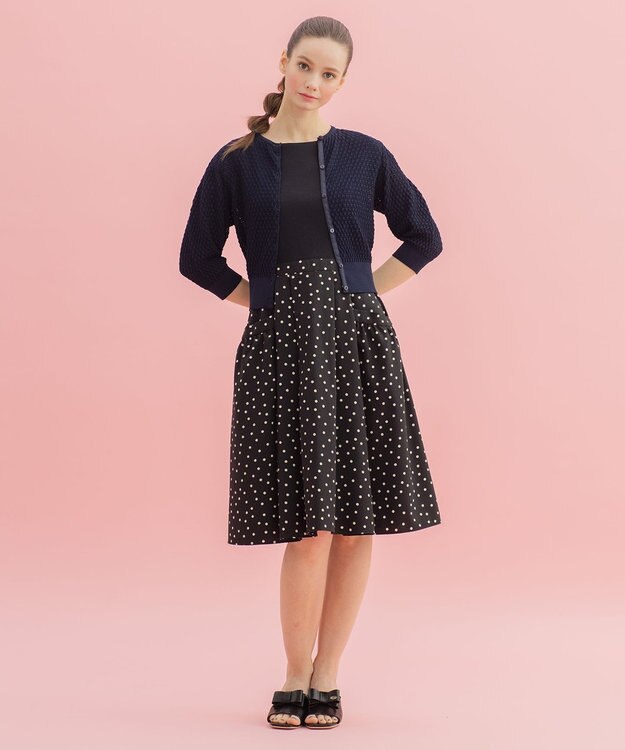 TOCCA 【洗える！】KNIT FLEURS カーディガン ネイビー系