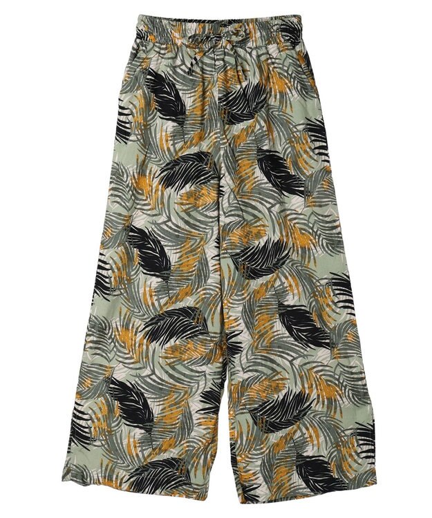 CRAFT STANDARD BOUTIQUE レーヨン柄プリントワイドパンツ Green