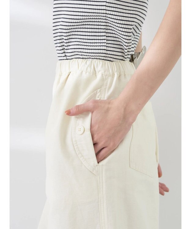 earth music&ecology バルーンシルエットパンツ（Ｉｖｏｒｙ） Ivory