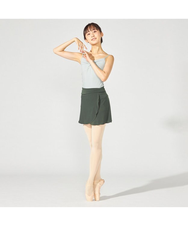 Chacott ショートスパッツ付スカート ボトルグリーン