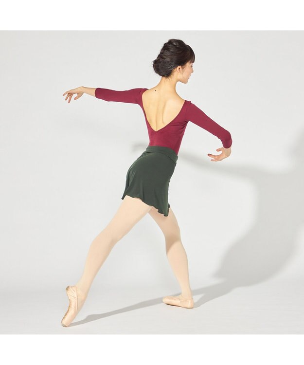 Chacott ショートスパッツ付スカート ボトルグリーン