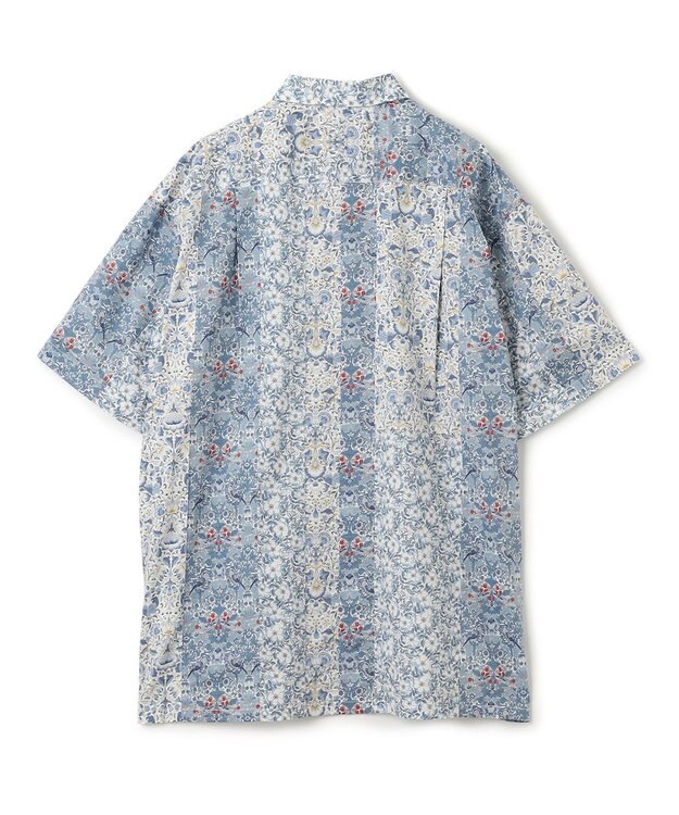 JOSEPH HOMME 【LIBERTY】 パッチワークリバティ 半袖シャツ サックスブルー系3