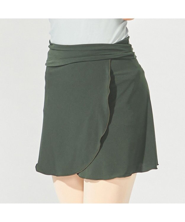 Chacott ショートスパッツ付スカート ボトルグリーン