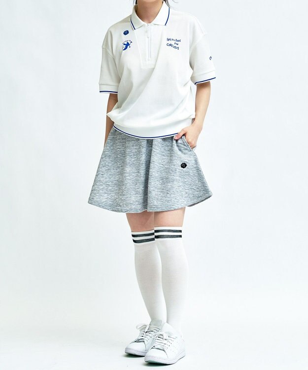 PW CIRCULUS 【WOMEN】裏毛スウェットフレアスカート ゴルフウェア レディース グレー系