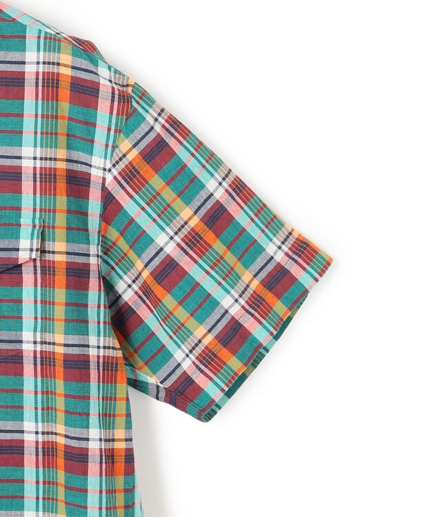 J.PRESS MEN 【J.PRESS ORIGINALS】Indian Madras Regular half Sleeve Shirt / Baggy-Fit グリーン系3