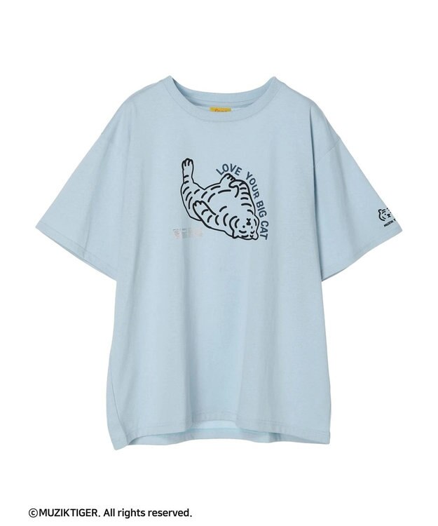 Green Parks ムジークタイガー／ＢＩＧ　ＣＡＴ　Ｔシャツ Light Blue