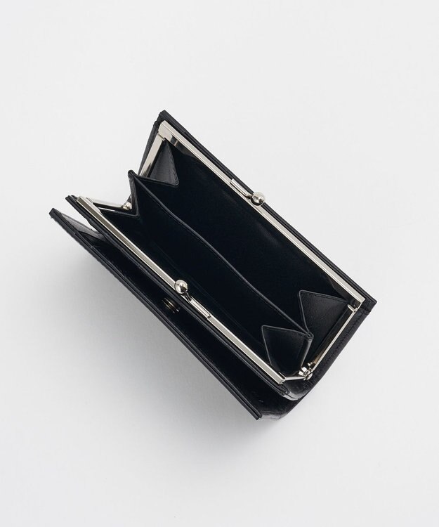 russet がま口折財布(SO-446) Black