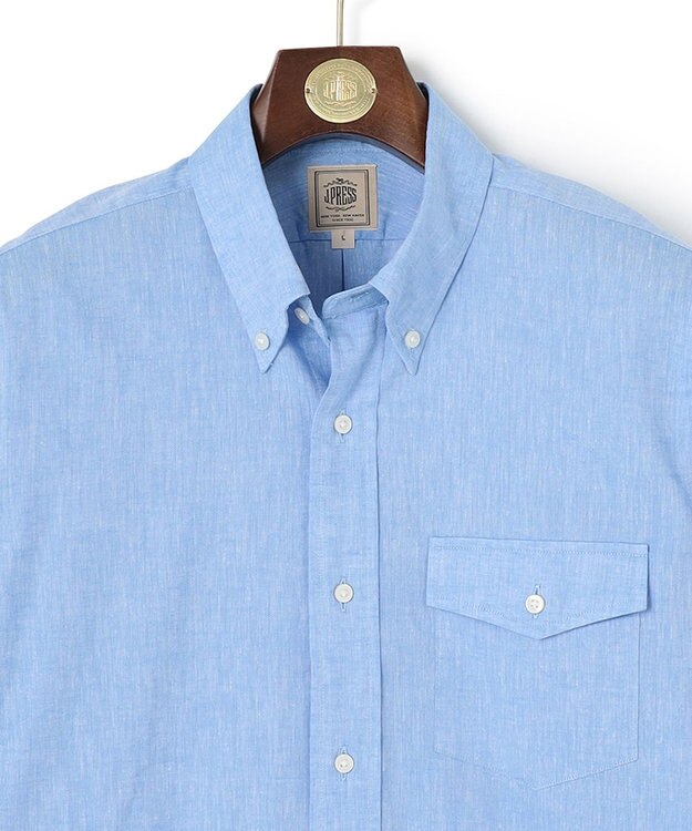 J.PRESS MEN 【WEB・一部店舗限定】リネンコットン シャツ/B.D サックスブルー系