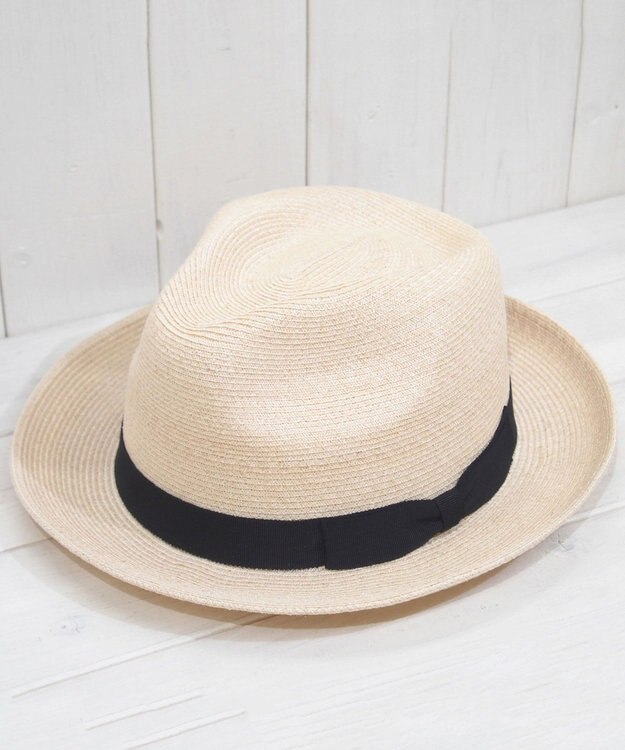 石田製帽 【UNISEX】 マニラ麻 中折れソフトハット ナチュラル