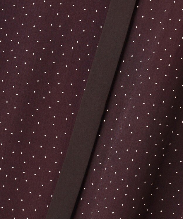 J.PRESS LADIES 【洗える】フェミニッシュパウダー dots ワンピース ワイン系5