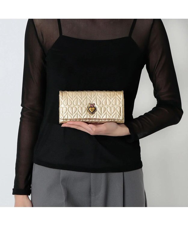 ANNA SUI ドリーミー かぶせ長財布 ゴールド