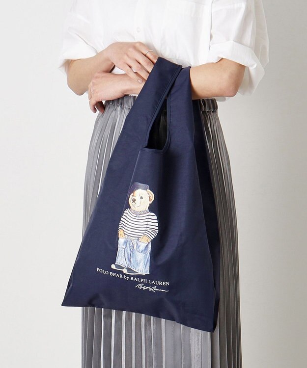 MOONBAT 【2WAY/撥水】POLO RALPH LAUREN(ポロ ラルフローレン)  ベルト付きレインバッグ フレンチベア ネイビーブルー