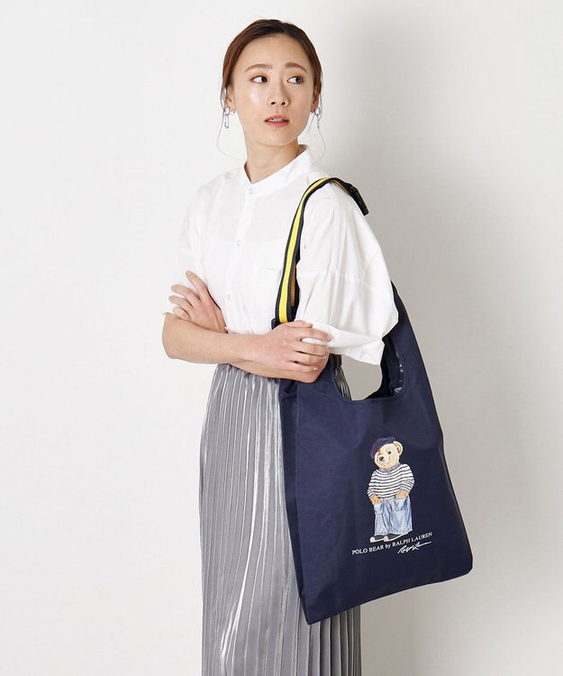 MOONBAT 【2WAY/撥水】POLO RALPH LAUREN(ポロ ラルフローレン)  ベルト付きレインバッグ フレンチベア ネイビーブルー