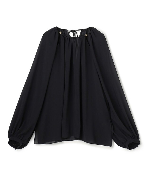 BEIGE， IVES / ゴールドビーズブラウス Black
