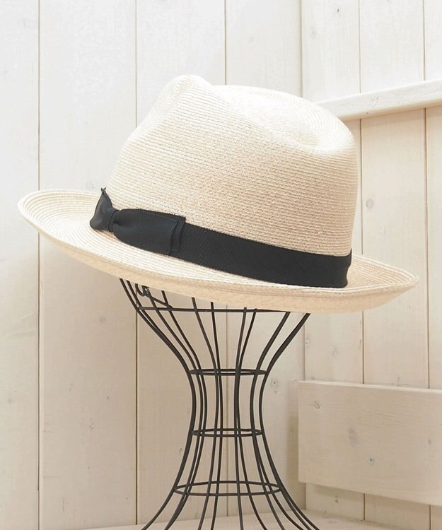 石田製帽 【UNISEX】 マニラ麻 中折れソフトハット ナチュラル