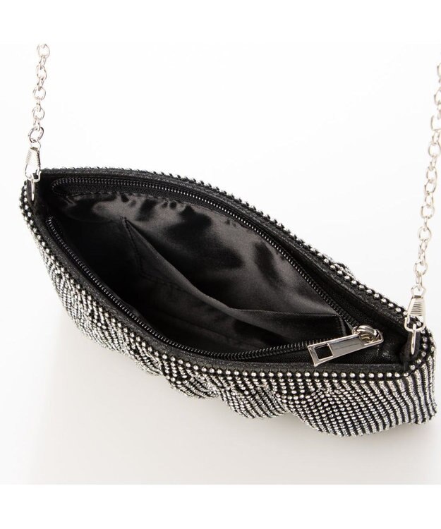 UNBILLION カシュカシュ cachecache / メタリックビーズスクエアミニショルダー ブラック