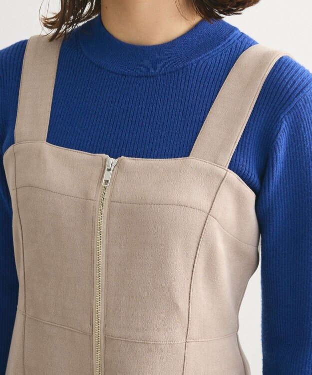 Green Parks ・ＥＬＥＮＣＡＲＥ　ＤＵＥ　スエードポンチジャンスカ Gray Beige