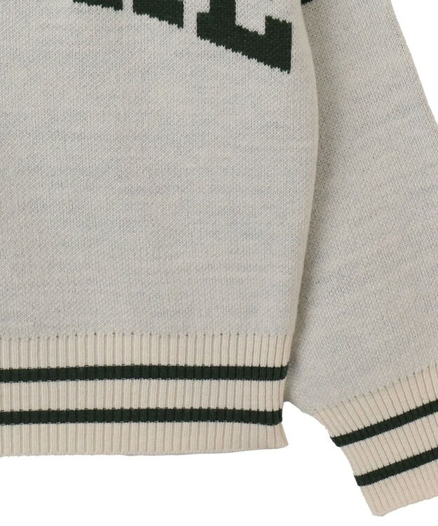 WEGO 【ユニセックス着用ITEM】ラインリブゲームロゴプルオーバー ホワイト