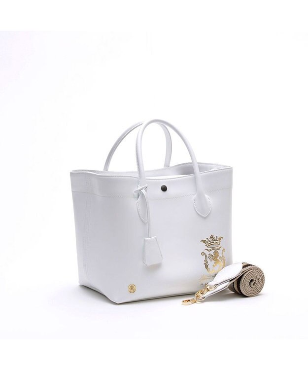 A.D.M.J. 【撥水】リバティソフト25ｃｍ中仕切 トート ホワイト