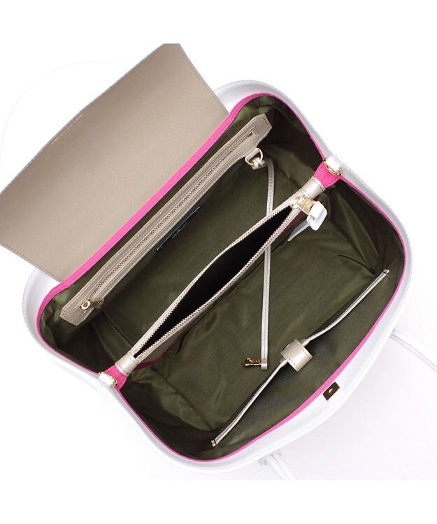 A.D.M.J. 【撥水】リバティソフト25ｃｍ中仕切 トート ホワイト