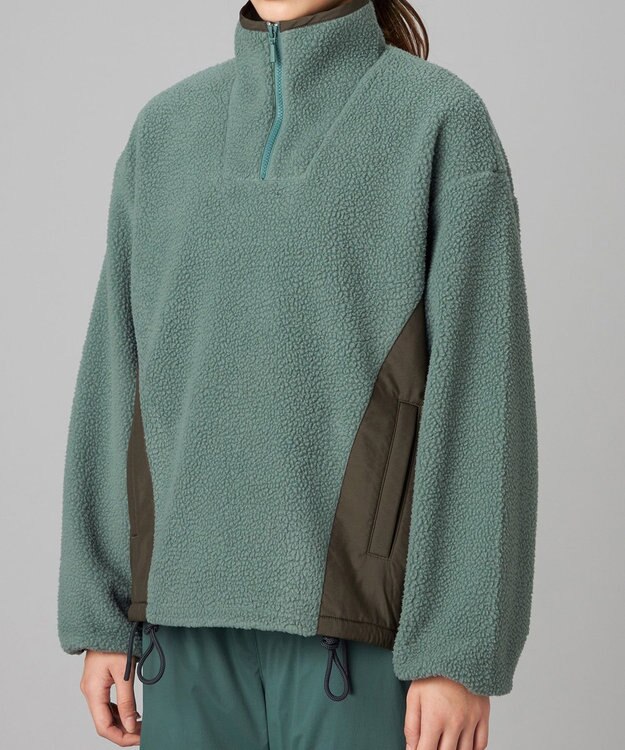 Chacott Chacott BALANCE ボアハーフジップジャケット グリーン