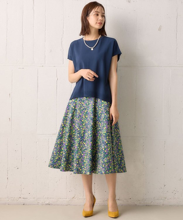 組曲 【23AW】フラワープリント ドラマティック スカート パープル系5