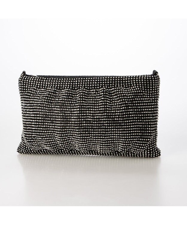 UNBILLION カシュカシュ cachecache / メタリックビーズスクエアミニショルダー ブラック