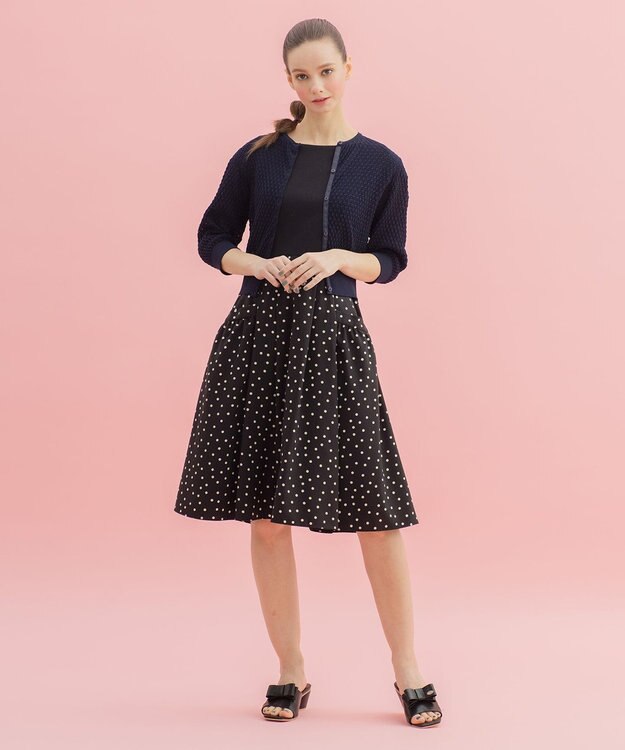 TOCCA 【洗える！】KNIT FLEURS カーディガン ネイビー系