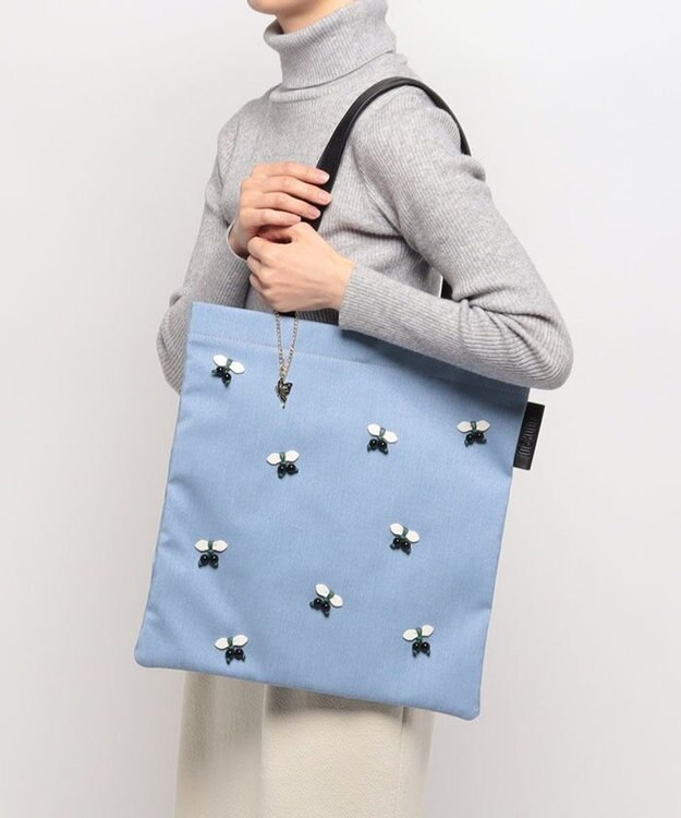 ANNA SUI チェリー トートバッグ ライトブルー