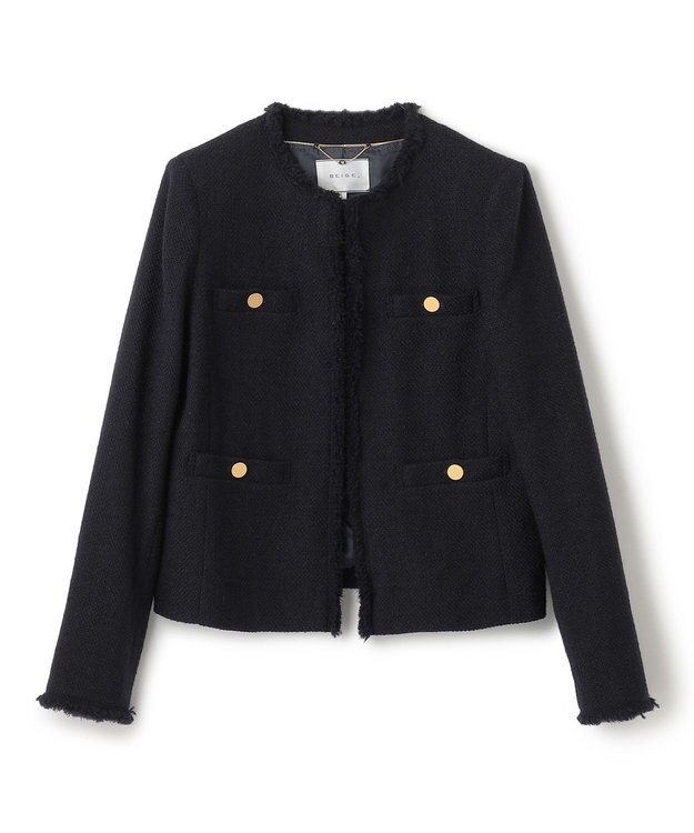 BEIGE， 【S-size】CAMBON / ツイードジャケット Navy