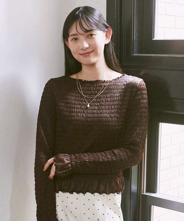 earth music&ecology シャーリングメロープルオーバー Brown