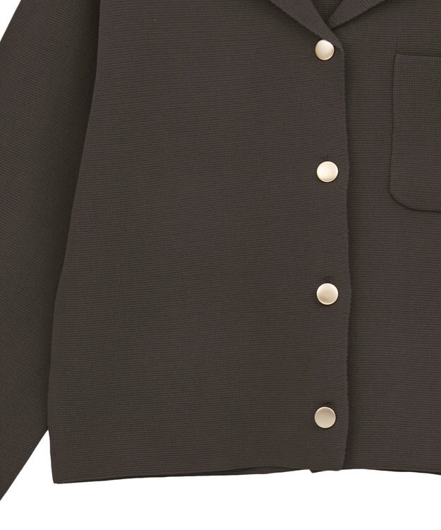 Green Parks ・ｓｗｉｎｇ　ｂｙ　ニット開襟カーディガン Brown