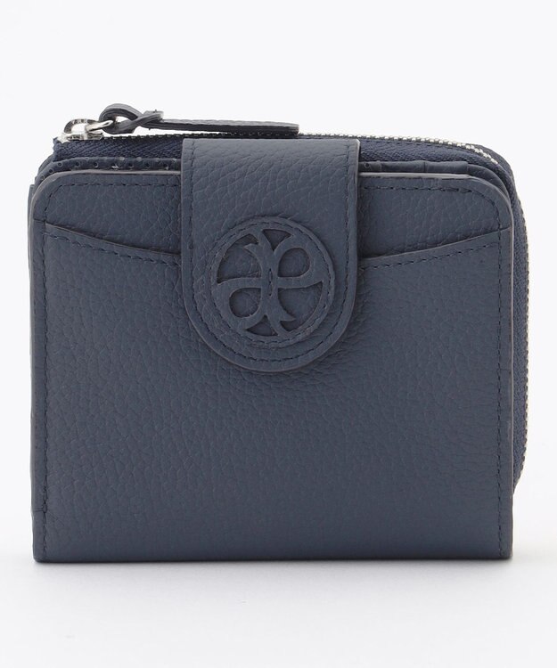 airlist Lファスナー二つ折り財布 シャルール ネイビー