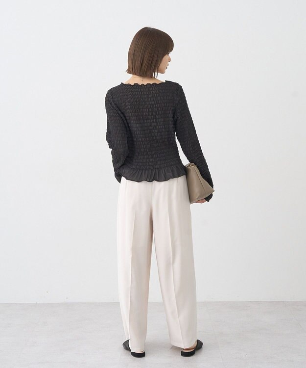 earth music&ecology シャーリングメロープルオーバー Black